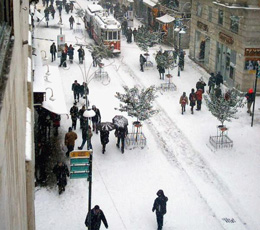 Beyoğlu' nda Kar