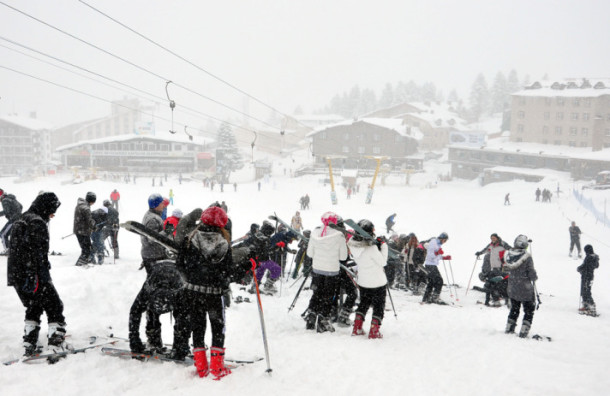 ULUDAG'DA KAR KALINLIGI 120 SANTIMETRE