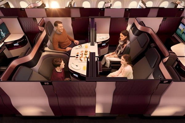 qatar hava yollari qsuite business class