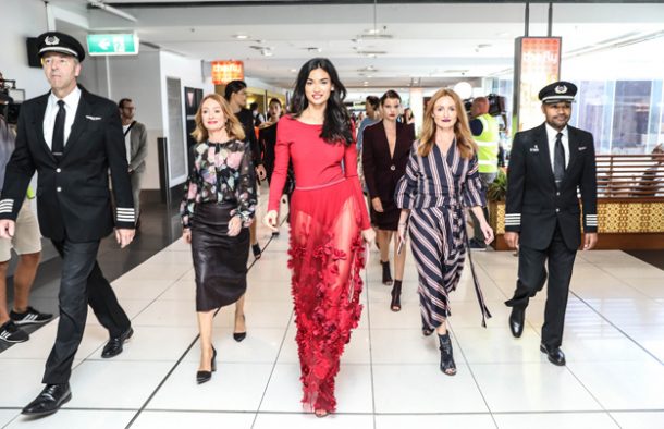 Virgin Australia uçağında 10 bin metrede moda tanıtımı