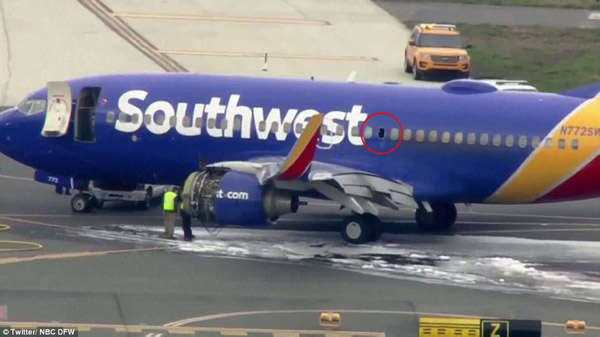 Southwest Airlines yolcularına kaza jesti