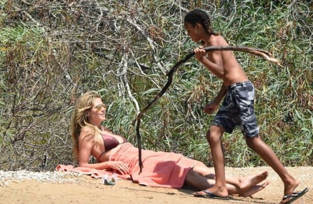 Heidi Klum İtalya Plajları'nda çocuklarıyla tatil yapıyor