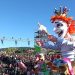 Sevgililer gününde Fransa Nice şehrinde karnaval coşkusu