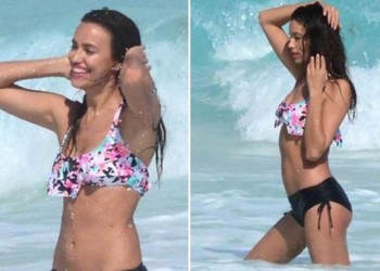 Irina Shayk Cancun sahillerinde