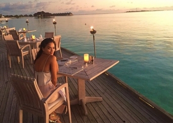 Ünlü modelin Maldivler keyfi