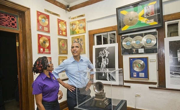 barack obama jamaica bob marley museum