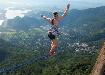 Rio İp Cambazlığı Festivali nefesleri kesti