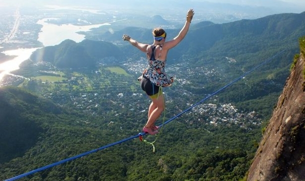 Rio İp Cambazlığı Festivali nefesleri kesti 1 Faith Dickey brezilya rio
