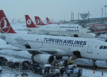 THY uçuşları kötü hava koşullarına takıldı! 200’ün üzerinde sefer iptal