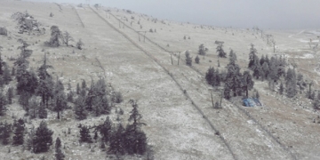 Kartalkaya Kayak Merkezinde Kar Yağışı Başladı