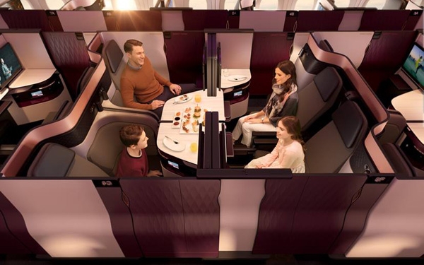 qatar hava yollari qsuite business class