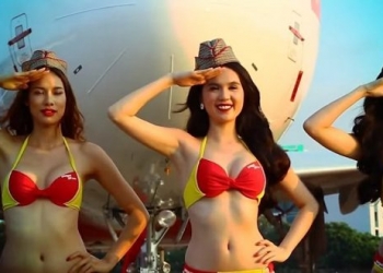 Vietjet’in bikinili hostesleri tepki topladı!