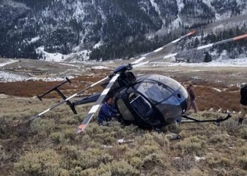 Utah’ta geyiğin çarptığı helikopter düştü!