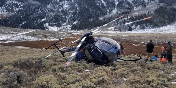 Utahta geyiğin çarptığı helikopter düştü 610x306 1