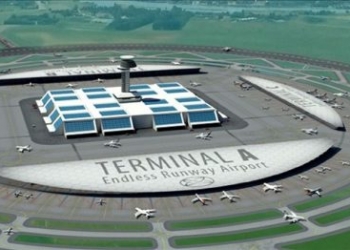 Uçaklara yuvarlık tasarımlı sonsuz pist!