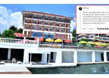 Otel sahibi, “Personel havuza giriyor, iğrenç” diyen müşterisine ders verdi!