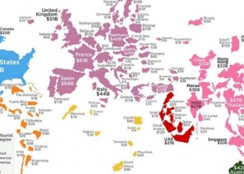 Turizm gelirleri dünya haritasına yansıdı. İlk sırada ABD yer alırken, Türkiye…
