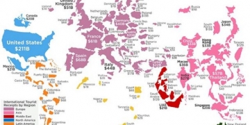 Turizm gelirleri dünya haritasına yansıdı. İlk sırada ABD yer alırken, Türkiye…