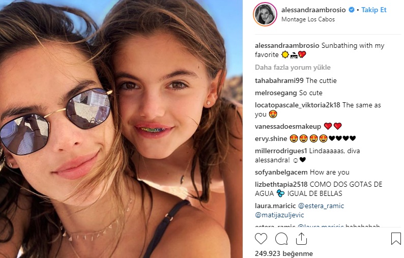 Alessandra Ambrosio kızıyla selfie çekti