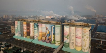 Güney Kore’de tahıl deposu sanat eserine dönüştürüldü!