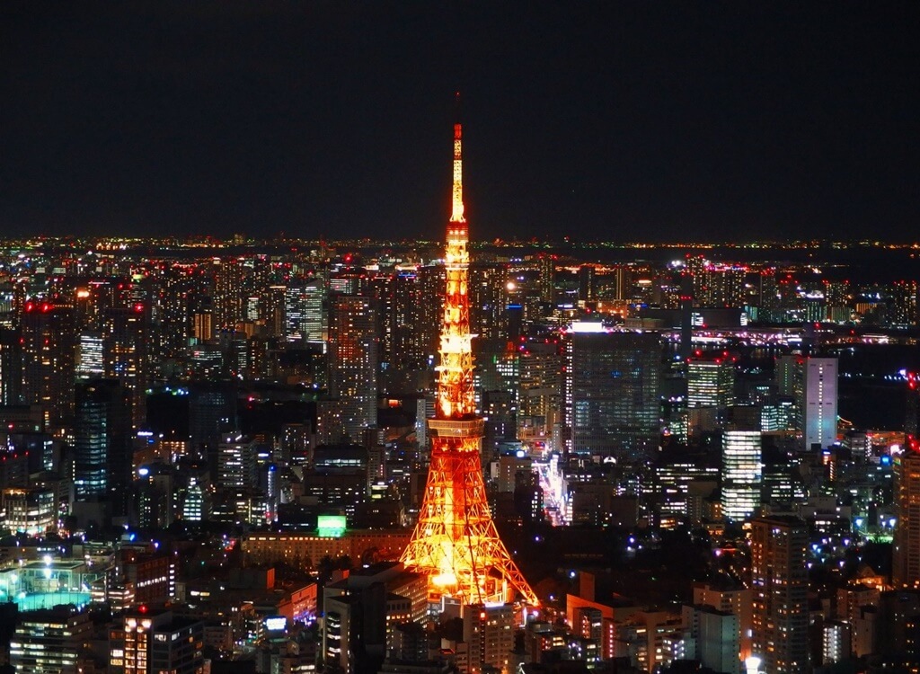 Tokyo'da Gece Manzarası