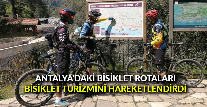 Antalya Kemerdeki bisiklet rotaları bisiklet turizmini hareketlendirdi