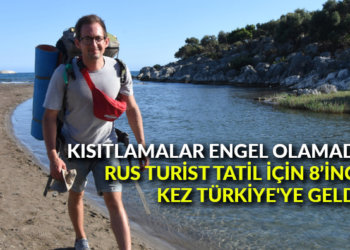 Kısıtlamalar engel olamadı: Rus turist tatil için 8’inci kez Türkiye’ye geldi