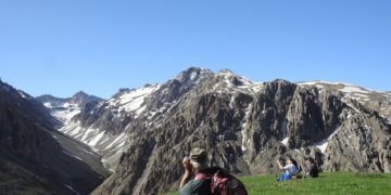 Yaz günü Munzur’da kızak keyfi