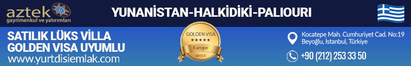 Yunanistan da Satılık Lüks Villa